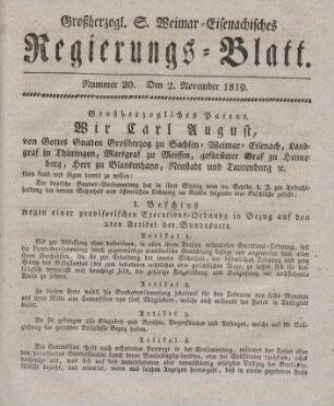 Nr. 20 : 2. November 1819