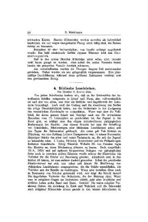 Biblische Lesebücher : [Mitteilungen]