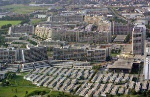 München: Blick vom Fernsehturm Richtung Norden, Olympisches Dorf