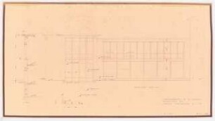 Staatliches Mädchengymnasium, Mönchengladbach: Schulgebäude: Ansicht der Gartenseite 1:50