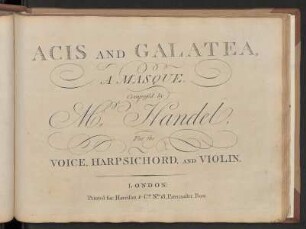 Acis and Galatea, a masque