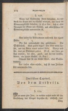 Zwölftes Capitel. Von dem Urtheile