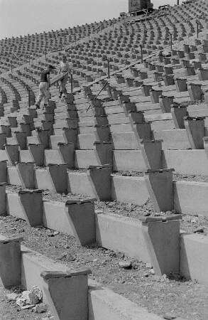 Bau des Sportforums / Zentralstadions Leipzig