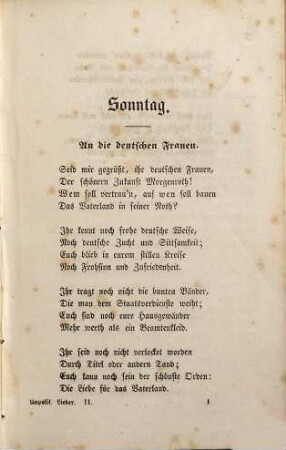 Unpolitische Lieder, 2