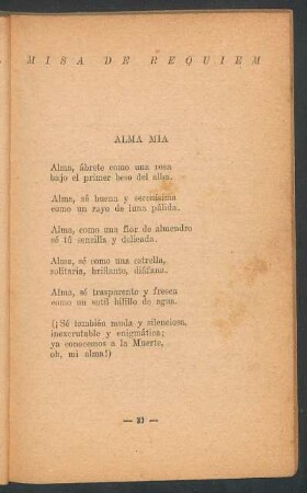 Alma mía