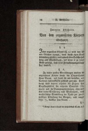 Zweyter Abschnitt. Von den organisirten Körpern überhaupt.