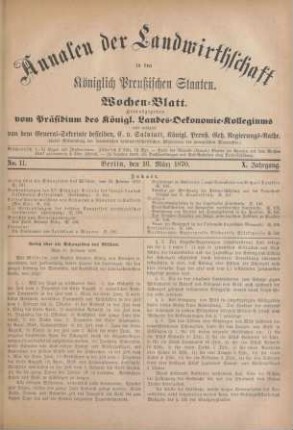 No. 11. Berlin, den 16. März 1870. X. Jahrgang.