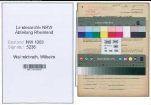 Entnazifizierung Wilhelm Wallmichrath , geb. 26.05.1898 (Schlossermeister)