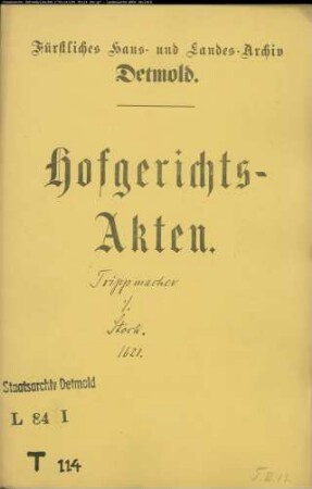 Trippemacher, Kord gegen Heinrich Stock - Schuldforderung