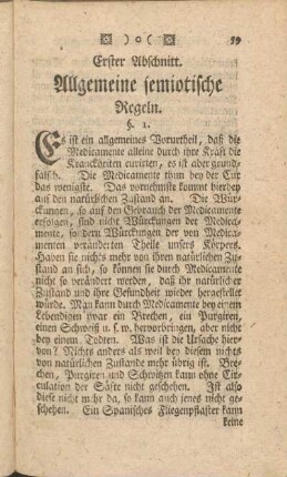 Erster Abschnitt. Allgemeine semiotische Regeln