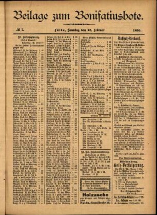 Zweite Ausgabe vom Sonntag, den 12. Februar 1899.