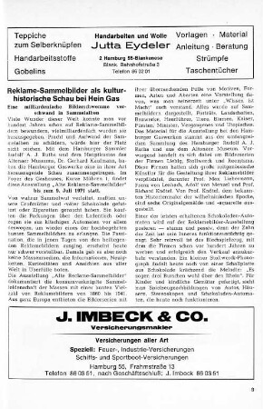 Reklame-Sammelbilder als kulturhistorische Schau bei Hein Gas : Eine milliardenfache Bilderschwemme verschwand in Sammelalben