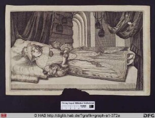 Aufgebahrte Frau mit Bibel in den Händen - Sybille Ursula (1629-1671), geboren Herzogin von Braunschweig-Lüneburg