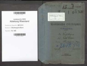 Crone, Karl geb. 09.12.1825; Markscheider; ausgeschieden 1895; Personalakte