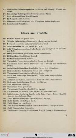 Gläser und Kristalle (Nr. 280-309)