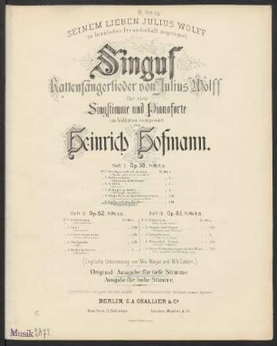 Heft 1, No. 6: Giesst voll den Becher : Op. 58, No. 6