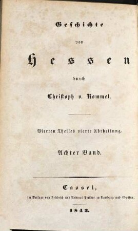 Geschichte von Hessen, 8 = 4,4. Neuere Geschichte von Hessen ; 4