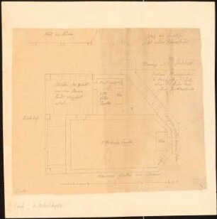Kloster Lorch: Situationsplan der S. Michaels-Kapelle, Maßstabsleiste (Fuß)