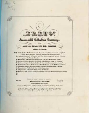 Erato : Auswahl beliebter Gesänge mit leichter Begleitung der Guitarre, 4. Lied in oberbayer. Mundart v. F. v. Kobell : Schö kloaweis