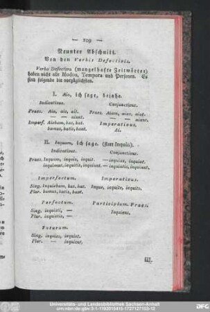 Neunter Abschnitt. Von den Verbis Defectivis.