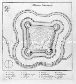 Ziegenhain - Grundriss der Festung (aus Merian/Hessen)