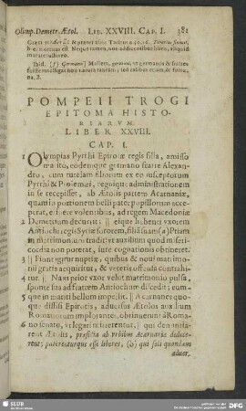 Pompeii Trogi Epitoma Historiarum, Liber XXVIII.