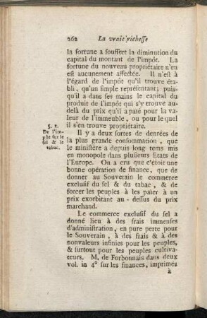 §. 8. De l´impôt sur le sel & le tabac.