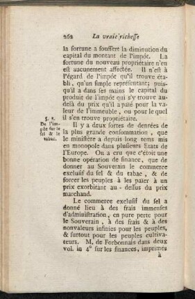 §. 8. De l´impôt sur le sel & le tabac.