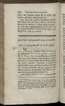Section Quarante-Quatrième. De la Conception & de la Grossesse