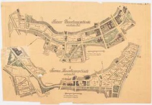 Stadterweiterung für Solatsch zur Residenzstadt Posen: Lageplan mit Angabe der Quadratmeterpreise (Posener Umwallungsgelände) 1:5000