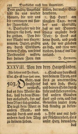 XXXVIII. Von den drey Hauptständen.