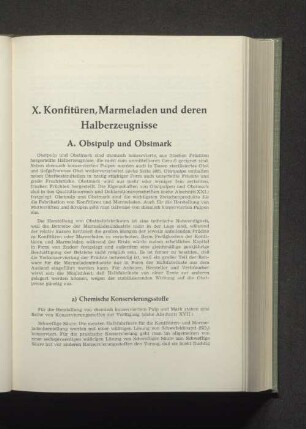 X. Konfitüren, Marmeladen und deren Halberzeugnisse