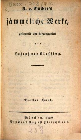 A. v. Bucher's sämmtliche Werke, 4. Predigtwesen