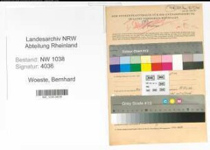 Entnazifizierung Bernhard Woeste , geb. 31.03.1898 (Landwirt)