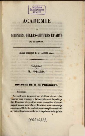 Séances publiques. 1848