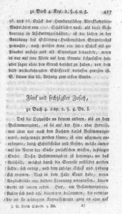 Fünf und sechzigster Zusatz, zu Buch 4. Kap. 2. §. 8. Bd. 1.