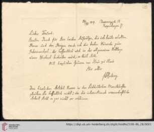 Briefe von Johan L. Heiberg an Franz Boll: Brief von Johan L. Heiberg an Franz Boll