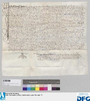 Durch den Notar Heinrich Beheim ausgestelltes Vidimus der Urkunde Nr. 176/1* vom 1536 Dezember 23.
