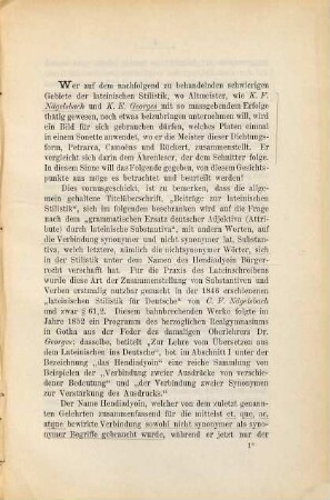 Beiträge zur lateinischen Stilistik : (zur Hendiadys in Ciceros Reden)