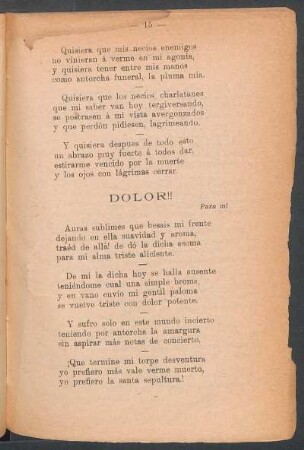 Dolor!! : Para mí