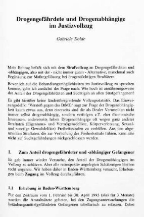 93-104, Drogengefährdete und Drogenabhängige im Justizvollzug