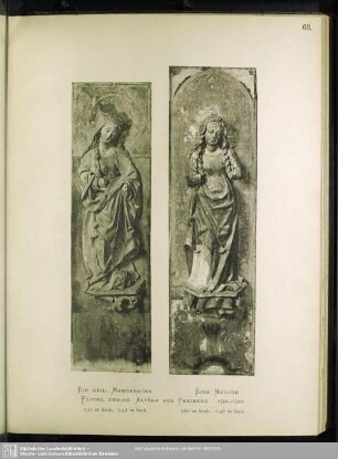 Die Heil. Margaretha; Eine Heilige; Flügel Zweier Altäre Aus Freiberg. 1510-1520