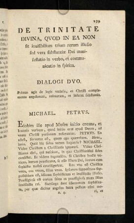 199-247, Dialogus Primus