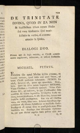199-247, Dialogus Primus