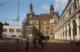 Residenzschloss : Dresden-Altstadt. Wiederaufbau Residenzschloss. Blick in den Stallhof