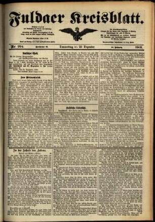 Ausgabe vom Donnerstag, den 23. Dezember 1909.