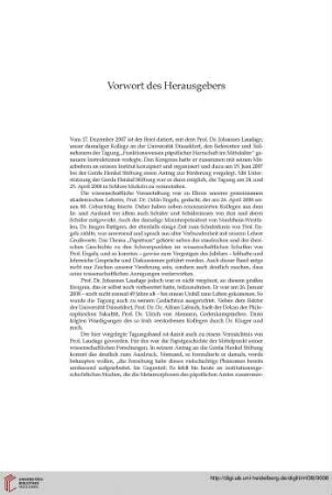 Vorwort des Herausgeber