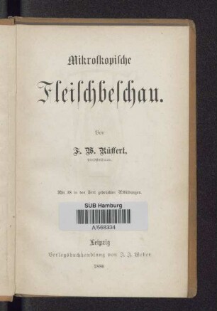 Mikroskopische Fleischbeschau