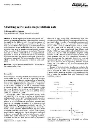 Modelling active audio-magnetotelluric data