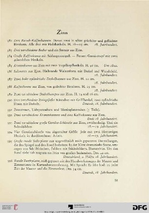 Zinn (Nr. 582-614)